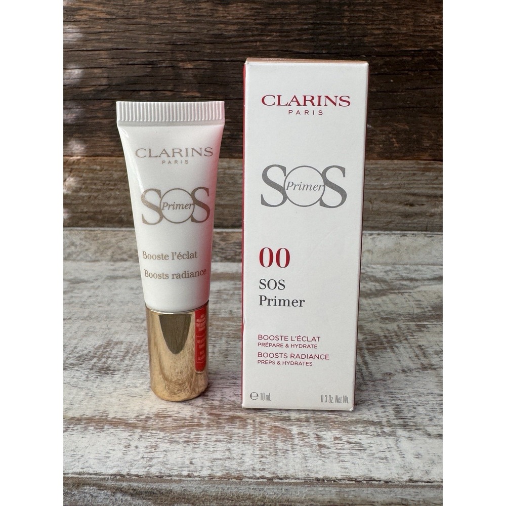 Clarins SOS Primer 00 Boosts Radiance 10ml Travel‎ Size NIB